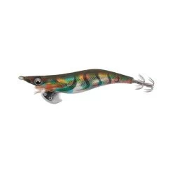 Yamashita Live Squid Jig 3.5 Olive Cloth / Rainbow Tape