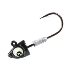 TT Big EyeZ Jig Head Size 3/0 1/4oz Black Glow Eyez