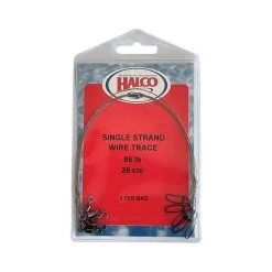 Halco Single Strand 86lb Trace Wire 25cm - 5pk