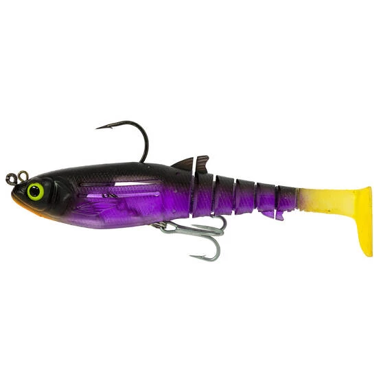 Zerek Flat Shad X Jig Head Soft Plastic Lure 130mm Black Jack 3 Zerek Flat Shad X Jig Head Soft Plastic Lure 130mm Black Jack