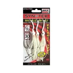 Synotek Single Assist Hooks 5/0 3.0cm Full Glow
