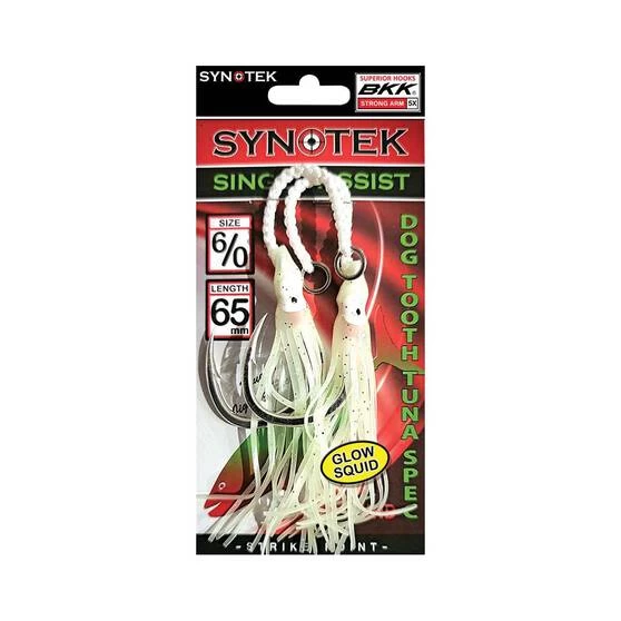 Synotek Single Assist Hooks 6/0 6.5cm Full Glow 3 Synotek Single Assist Hooks 6/0 6.5cm Full Glow