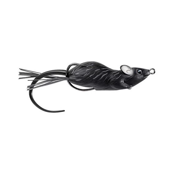 Livetarget Hollow Body Mouse Surface Lure 3.33in Black 3 Livetarget Hollow Body Mouse Surface Lure 3.33in Black